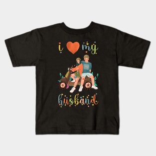 I Love My Husband Kids T-Shirt